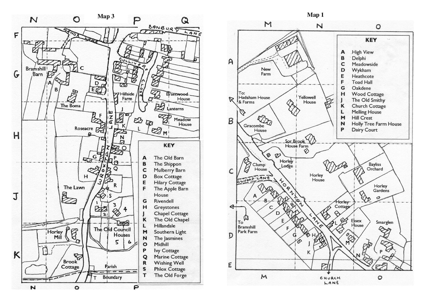 Horley map 1 and 3