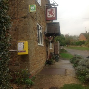 The new defibrillator outside the Red Lion